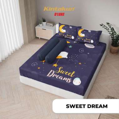 Kintakun Dluxe Sprei Set Fitted 180 x 200 Tinggi 25 cm Tya Ariestya Exclusive Seprai Anti Geser Aest