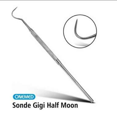 pembersih karang gigi sonde stainless steel halfmoon