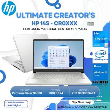 LAPTOP Hp 14S PENTIUM SILVER N5030, 8GB, 256GB SSD, Intel UHD Graphic, 14.0 Inch, WINDOWS 11 Origina