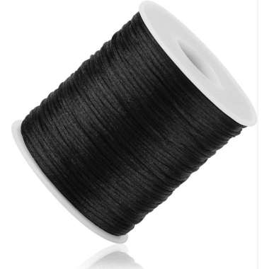 Tali satin 1mm aneka warna - per 1 meter Hitam