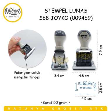 1 PCS STEMPEL LUNAS S68 JOYKO / STEMPEL TANGGAL / DATE STAMP (009459)