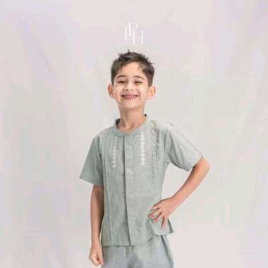 Little Palmerhaus Raya Ezra Koko Attire Set Setelan Koko Set Anak 4 tahun Cream Beige