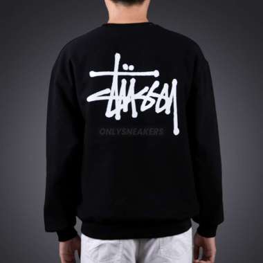STUSSY BASIC STUSSY BLACK CREWNECK M