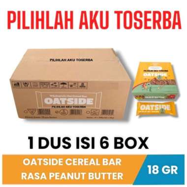 Oatside Oat CEREAL BAR PEANUT BUTTER - ( HARGA 1 DUS )