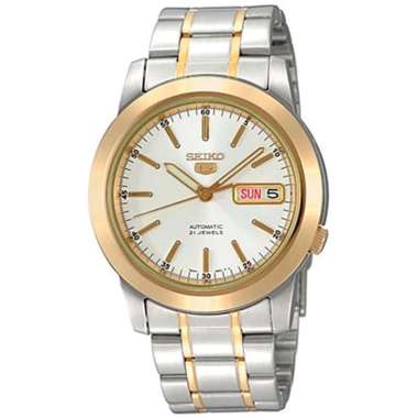 Seiko 5 SNKE54K1 Automatic Gold Dual Tone Stainless Steel - Jam Tangan Pria
