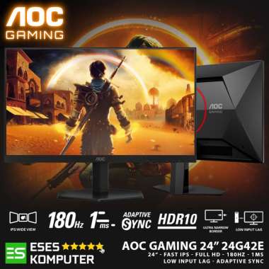 Monitor AOC 24G42E 24" FAST IPS 180Hz 1ms FHD HDR10 LOW INPUT LAG
