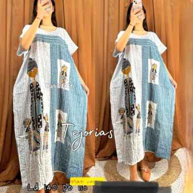 Daster Batik Kelelawar Jumbo TEJO RIAS TEJO GURU RADIAN Bahan Rayon Super TJGURU-HIJAU