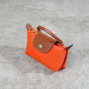 Tsas LONGCHAMP LE PLIAGE ORIGINAL ORANGE TOMATO BEAUTY CASE 100% ORIGINAL 16X6X10CM