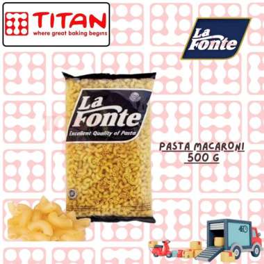 PASTA MACARONI LA FONTE UKURAN 500 GRAM