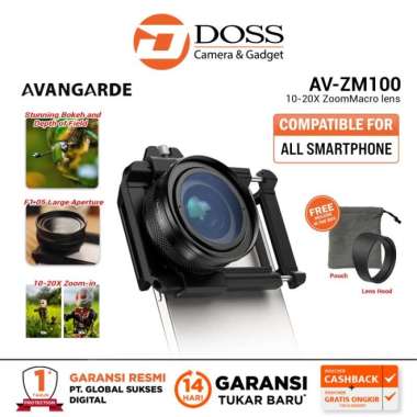 Avangarde AV-ZM100 10-20X Zoom Macro lens for Smartphone Lensa HP
