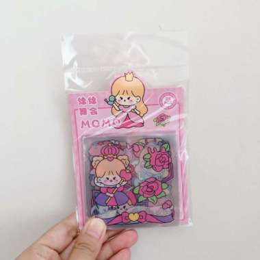 Sticker Karakter Cute Girl Daily Transparan isi 25pcs Pink