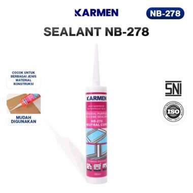 Lem sealant netral 300ml karmen , lem silicon netral , sealant silicone neutral , lem interior black