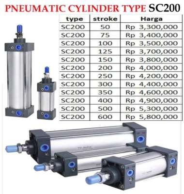 Cylinder pneumatic SC 200 Pneumatik Standard Type SC200 - SC 200x50 SC 200x600