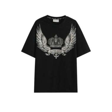 HARDY HARDY DIAMOND WINGS CROWN TEE BLACK 100% Authentic S