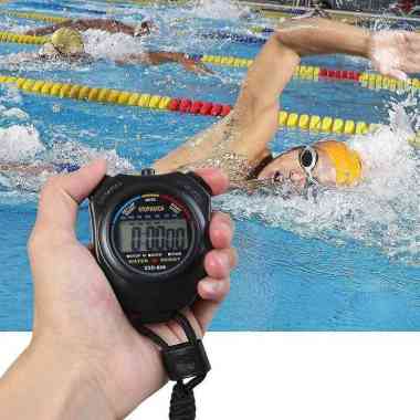 Stopwatch Stop Watch Digital Olahraga Alat Pengukur Waktu Genggam LCD Sports