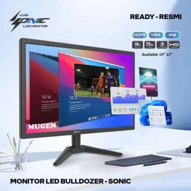 MONITOR PC MONITOR 19 Inch MONITOR LED BULLDOZER SONIC SC-19HV 19" INCH HDMI VGA