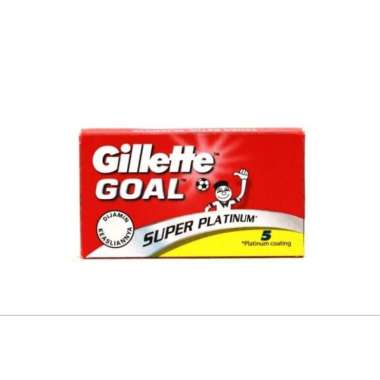 Silet Gillette Goal Super Platinum (Isi 5) - Isi Ulang Silet Gol Merah