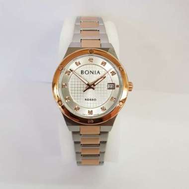 Jam Tangan Bonia BNR192 Rosso Stainless Steel Wanita Silver Rosegold