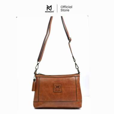 MOONZAYA - Tas Tresna Moonzaya Tas Selempang Wanita Tas Vintage Tas Kulit Sling Bag Wanita Waterproo