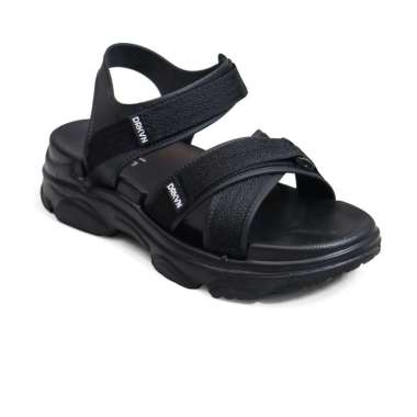 Dr. Kevin Sepatu Sandal Hak Rata Flat Wanita Tali Belakang Anak Perempuan 461-101 Hitam 33-34