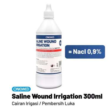 Saline Wound Irrigation Onemed 300 ml - Cairan Pembersih Luka NaCl 300 ml