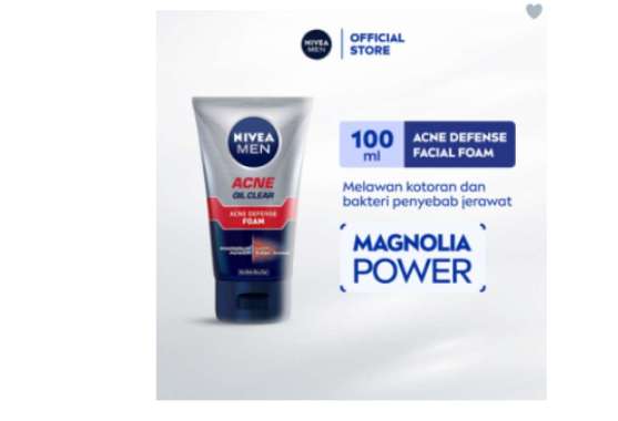 NIVEA FACIAL FOAM MEN ACNE OIL CLEAR ACNE DEFENSE TUB 100mL