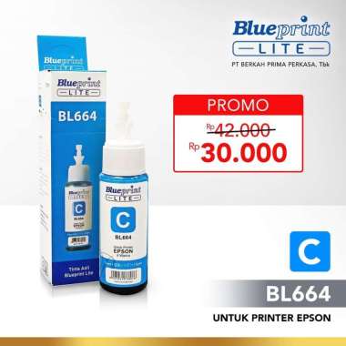 Tinta Epson BLUEPRINT Lite 664 For Printer Epson L120 L350 - 70ml Cyan