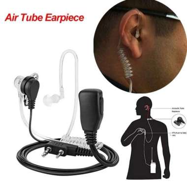 Headset FBI Earphone HT Spiral Tube Radio Handy Walkie Talkie Acoustic Earpiece Hetset Polisi Paspam