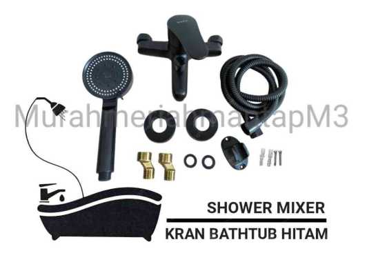 KERAN BATHUB PANAS DINGIN / KRAN SHOWER BATHUB HITAM / SHOWER PANAS DINGIN