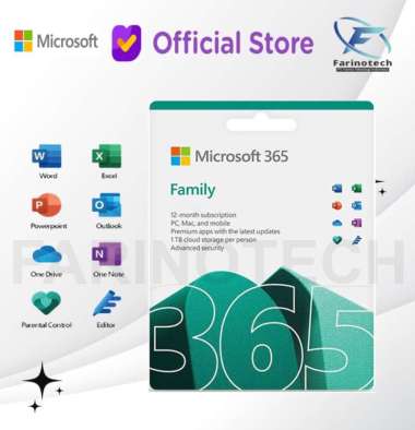 Microsoft Office 365 Family Original 5 Device 1 User 1 TB 365 - 1 Tahun