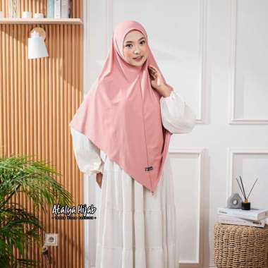Khimar SYari Nayya Non pet Jilbab Syari JUmbo Muslim Daily HIjab Instan Kerudung Khimar Instan Putih