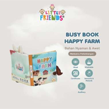 Busy Book Tail Buku Aktifitas Buku Bantal/Buku Cerita Anak Bahan Kain Little Friends - Lavie baby ho