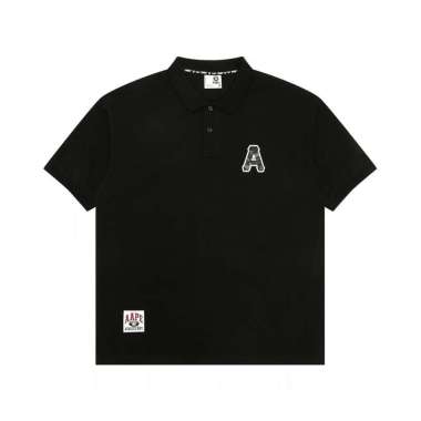 AAPE BY BATHING APE Main A Logo Polo Shirt Black S Black