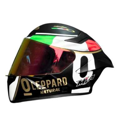HELM MLA TTC CRYPTON ORIGINAL MOTIF LEOPARD / HELM MLA / HELM FULL FACE Leopard Black Doff XL