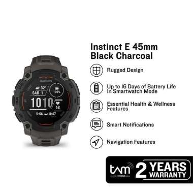 Jam Tangan Pria Garmin Instinct E 010-02933-13 Smartwatch Rugged Outdoor GPS Digital Dial Silicone B