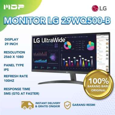 LG UltraWide 29WQ500-B 29'' 21:9 UW FHD IPS Monitor AMD FreeSync HDR10 Borderless / Monitor Ultrawid