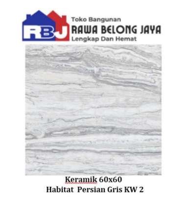 Keramik 60x60 Habitat Persian Gris KW2 isi 1.08 / Keramik Lantai Glossy 60X60