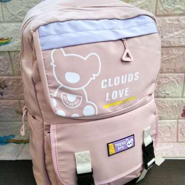 TAS RANSEL DEWASA CLOUD LOVE 1638 40x30x15cm//RANSEL BACKPACK Pink