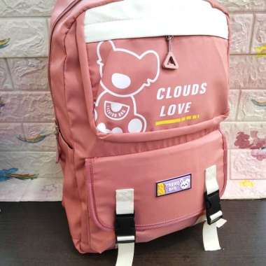 TAS RANSEL DEWASA CLOUD LOVE 1638 40x30x15cm//RANSEL BACKPACK Peach