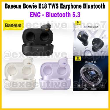 Baseus Bowie E18 TWS Earphone Bluetooth - ENC - Bluetooth 5.3 Cosmic Black