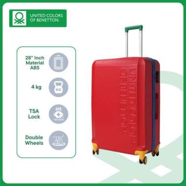 TRADE IN - United Colors Of Benetton LUGGAGE OF 28 Inch Red - Koper Kapasitas besar Bagasi Original
