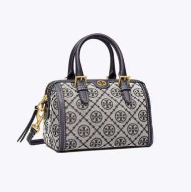 TORY BURCH T MONOGRAM JACQUARD DUFFLE TORY NAVY