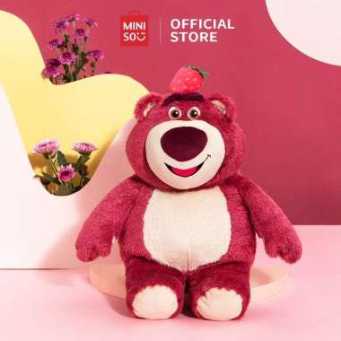 MINISO Boneka Seri TOY Story Lotso Bear Strawberry Plush Toy Boneka Lucu Mainan Boneka Kado Ulang Ta