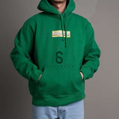 SUPREME Hoodie Bogo Bling Green ( 100% Authentic ) M