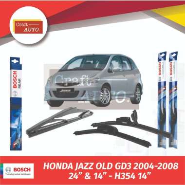 Wiper Honda Jazz GD3 2004 - 2008 Bosch Frameless Depan Belakang