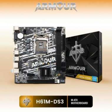 ARMOUR H61M-DS3 NVME MOTHERBOARD LGA 1155 DDR3 , H 61 M-DS3