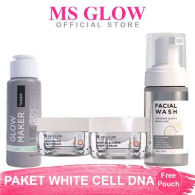 MS Glow Paket White Cell DNA Original Ori Asli Resmi Terbaru / Paket Wajah WhiteCellDna MSGlow / Unt