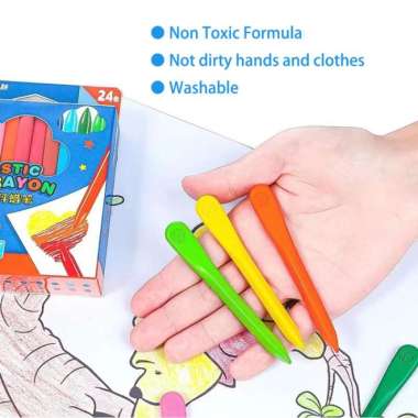 XINGMAI Crayon Warna 24 Set Washable Non Toxic Triangle Design 9002 IH Multi Warna