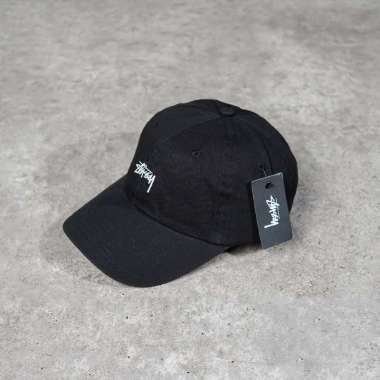 Topi STUSSY BASIC WHITE BLACK CAP 100% ORIGINAL