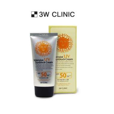 3W Clinic - Intensive UV Sunblock Cream SPF 50+ PA+++ 70ml ( Sunscreen Cream Korea Sun Block )